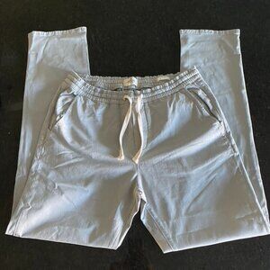 Marine Layer Men's Saturday Twill Pant Slim Fit Grey Size L